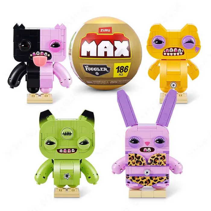 Zuru Fuggler MAX - Monstre amusant et mignon - Modèle de construction - Jouet de collection - Décoration de bureau - Cadeau