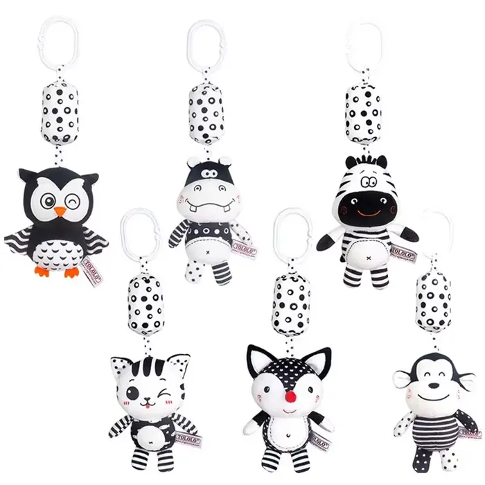 Cloches pour nouveau-né, hochet en peluche douce, jouet suspendu pour berceau, siège de voiture, pou