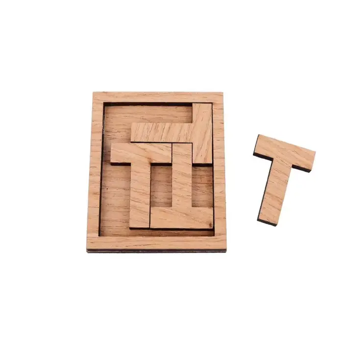 Mini-puzzle en bois intelligent : Jeu de réflexion stimulant pour le cerveau