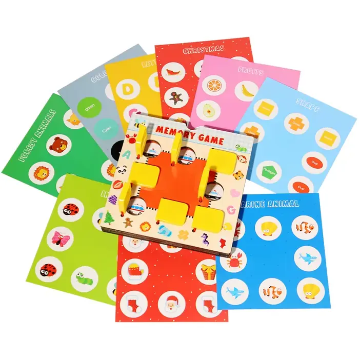 Jeu de société Montessori en bois, bus, mémoire, échecs, reconnaissance des couleurs, jouets éducati