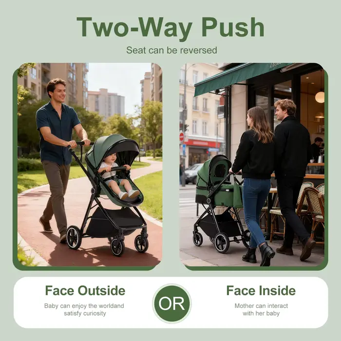 Poussette bébé luxueuse 3 en 1, portable, pliable, légère, pour nouveau-nés, convertible pour les vo