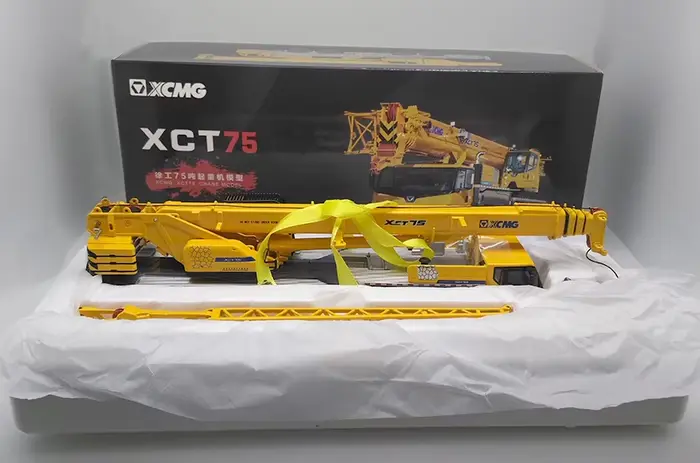 Machines de Construction moulées sous pression, échelle 1:50 XCMG XCT 75 tonnes, modèle de grue de c
