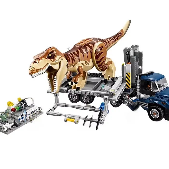 Série dinosaure jouet tyrannosaure transporteur 75933 blocs de construction assemblés garçon jouet p