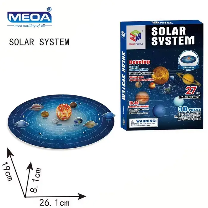 Système solaire huit planètes Science éducation modèle de construction 3D Puzzle modèle 3D Puzzle jo