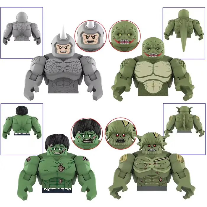 Figurines d'action et modèles de construction mobiles Bandai Brique Lézard Rhinocéros Colosse jouet puzzle blocs de construction ornement poupée modèle compatible Lego constructions fantaisie création imagination construction adulte adolescents
