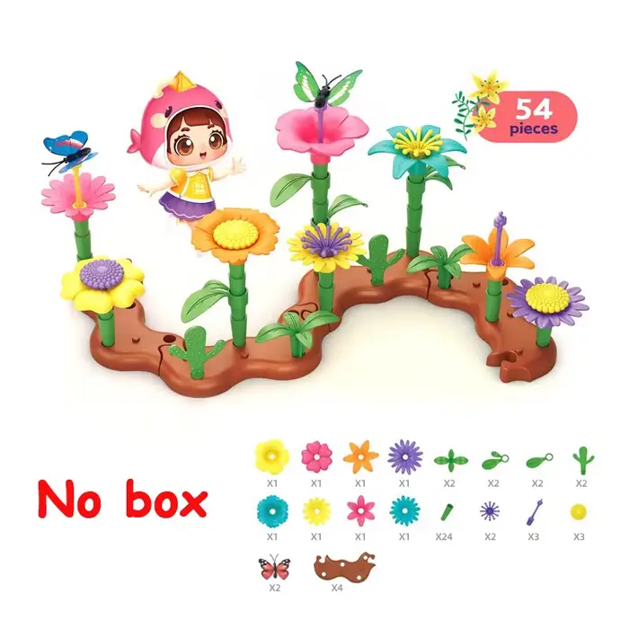 Jouets de construction de jardin de fleurs pour les filles, cadeau de simulation de jardinage pour l