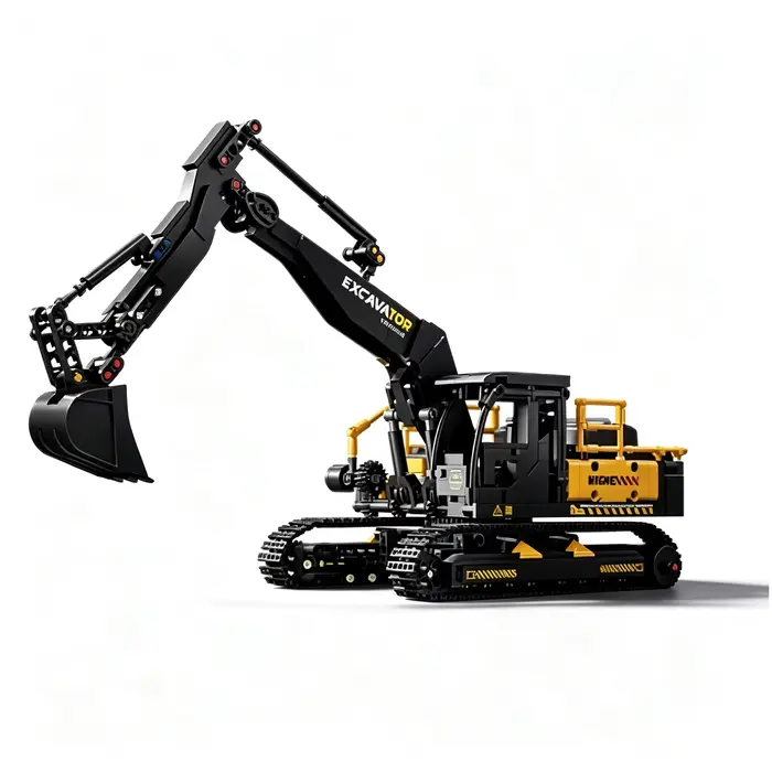 Modèles de véhicules de construction urbaine, excavatrices, blocs de construction MOC, voitures d'in