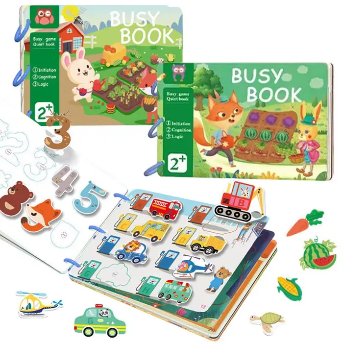 Livre silencieux Montessori pour bébé de 3 à 6 ans, jouets d'éducation précoce, autocollant à crochet et boucle, jeu sensoriel, apprentissage du paradis, mon premier livre occupé