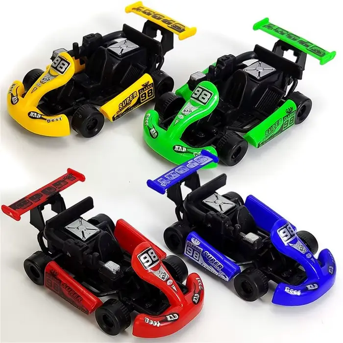 Enfants cadeau quatre roues retirer voiture véhicule jouet coloré modèle de course Kart dessin animé