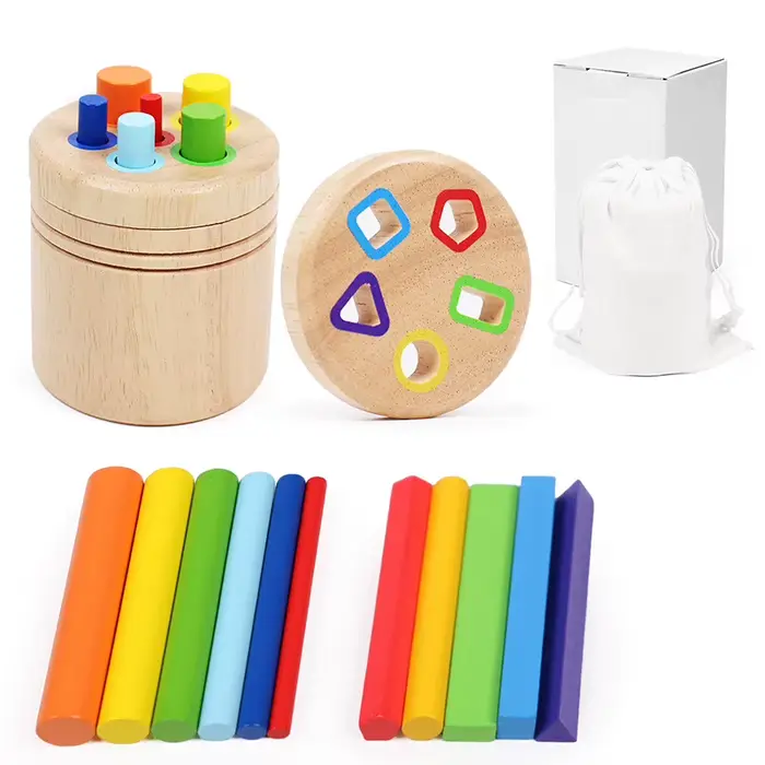Jouets Montessori en bois pour trier les couleurs, jeux de motricité fine, jeux sensoriels d'associa