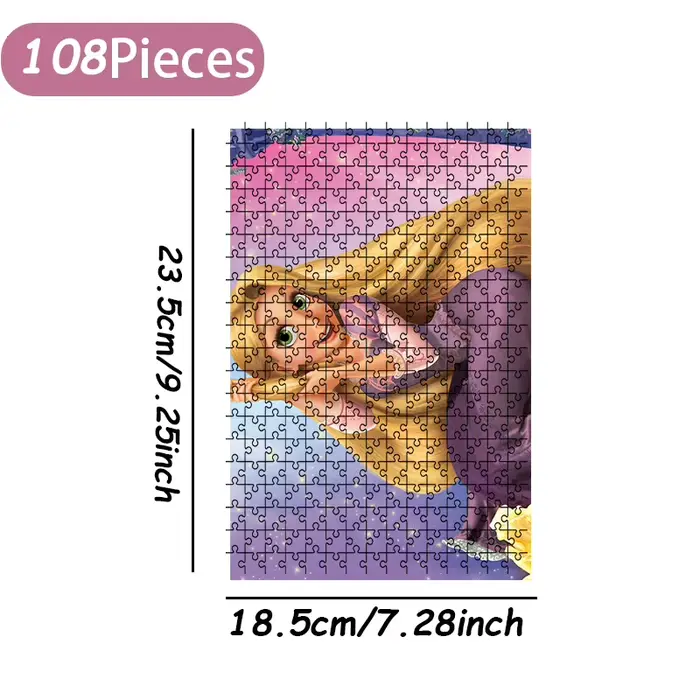 Puzzle en bois Rapunzel Ariel Elsa, 108/200/300/500/1000 pièces, cadeau de haute qualité, jouet de d