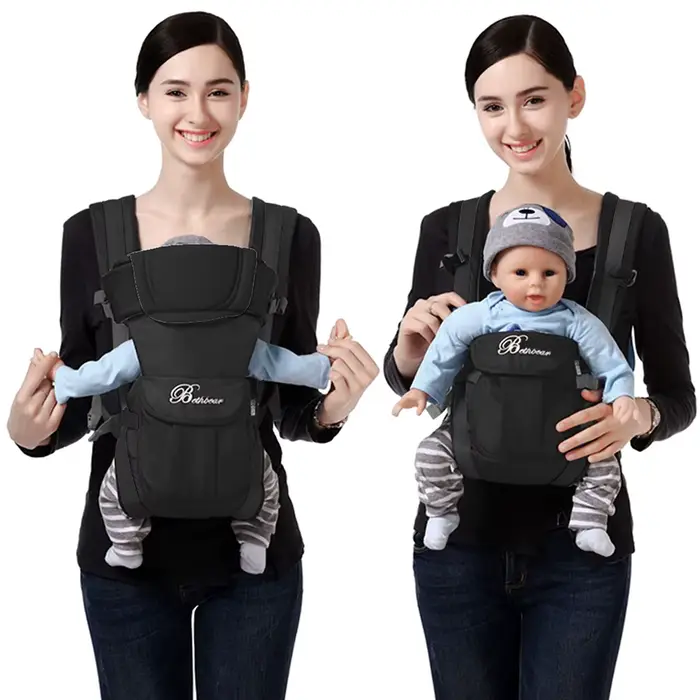 Porte-bébé, porte-sac à dos ergonomique 4 en 1, porte-bébé facilement réglable pour nouveau-né et to
