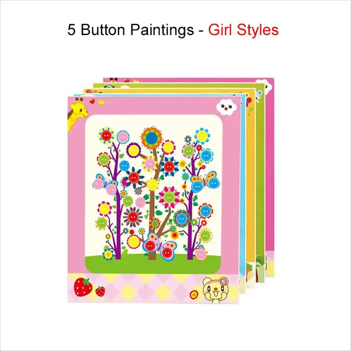 Enfants bouton autocollant jouet développement jouets autocollants jeu artisanat autocollants facile
