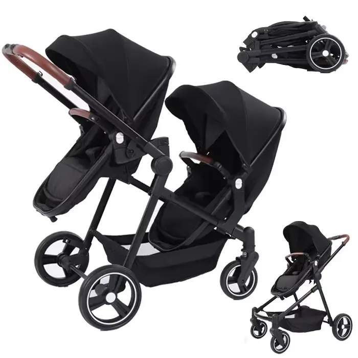 Poussette double multifonctionnelle pliable 2026, vélo bébé convertible léger, livraison UE