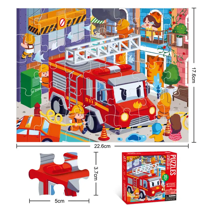 Puzzle de dessin animé sur le thème du trafic urbain, 24/30/35/48 pièces/ensemble, mini puzzle artis