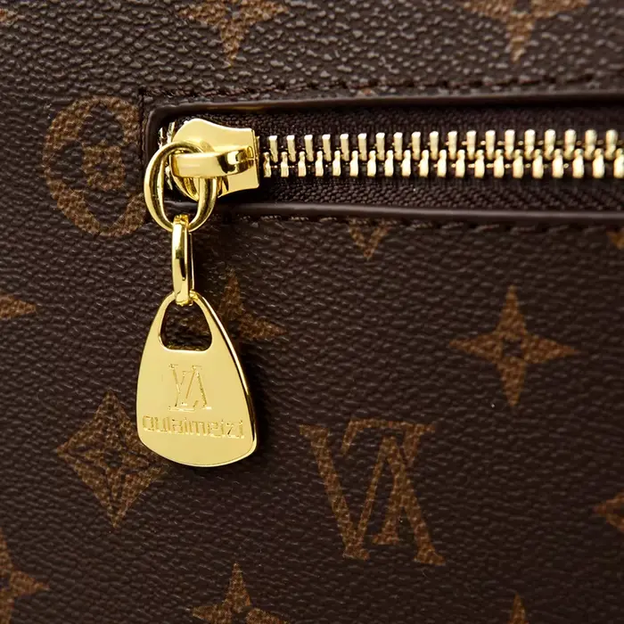 Sac à langer vintage de luxe en cuir haut de gamme, design classique de créateur, style décontracté 