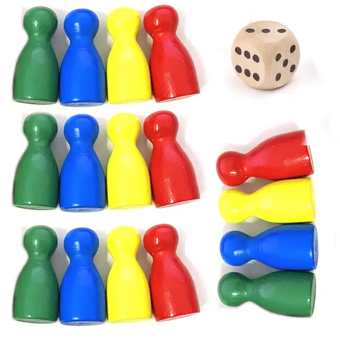 Jeu de Puzzle humanoïde en bois pour enfants, 16 pièces, jeu de société en bois, pièces d'échecs, pi