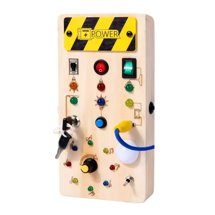 Jouets d'éducation précoce pour enfants, lumière Led électronique, planche sensorielle en bois pour 