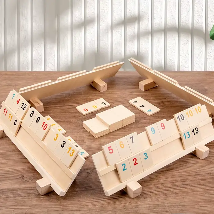 Jeu de Mahjong en bois avec tableau classique et version numérique pour fêtes familiales et rassemblements de groupe 2 à 4 personnes