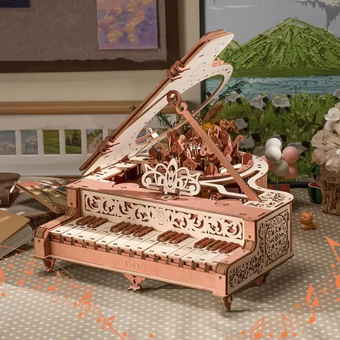 Puzzle 3D Mini Time Piano en bois pour enfants et adultes construction musical occasion cadeau anniversaire noel