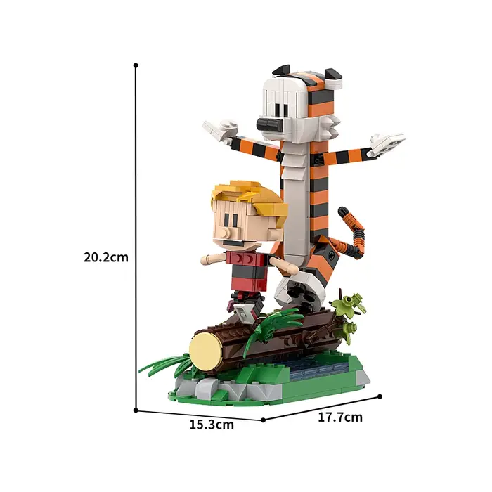 Gobricks-décennie s de construction de modèle de tigre Calvined et Hobbes, jeu de tir MOC, figurines