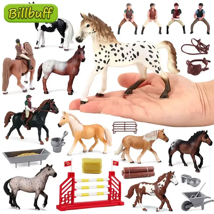 Dernière ferme réaliste la clôture Animal cheval cavalier modèle Appaloosa hanovre