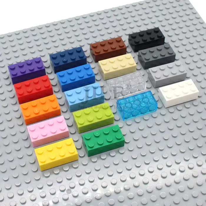100 pièces Moc brique créative 2x4 3001 bases éclairer classique bricolage blocs de construction en 