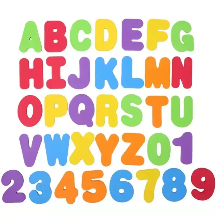 36 pièces/ensemble lettre alphanumérique jouet de bain Puzzle 3D jouets de bain pour bébé doux EVA e