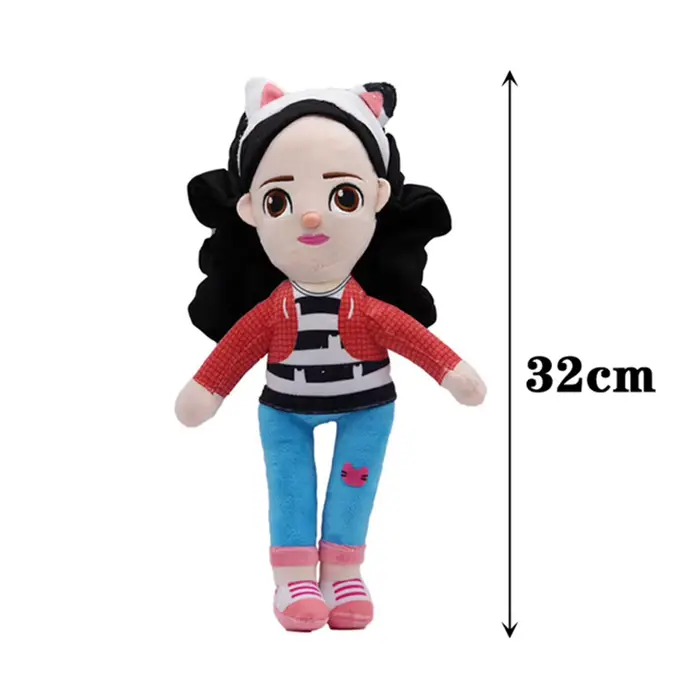 Nouveau Gabbys maison de poupée en peluche Mercat dessin animé animaux en peluche chat souriant voit