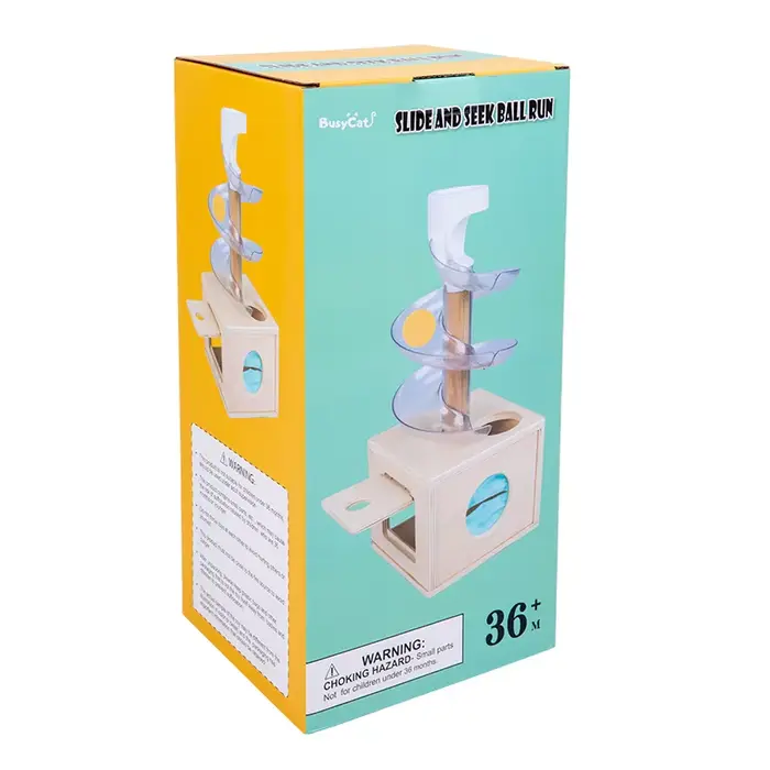 Jouets Montessori pour bébé de 0 à 3 ans, Puzzle d'éducation précoce, piste rotative, boule coulissa