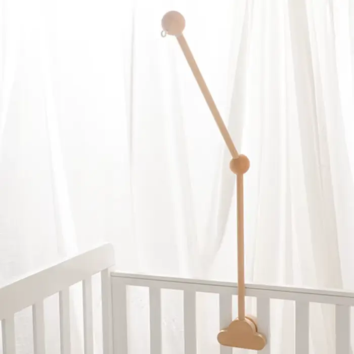 Support de clochette en bois pour bébé de 0 à 12 mois, support de cloche de lit Mobile en bois pour 