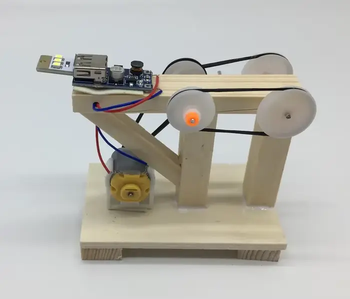 Kits de modèles de générateurs manuels en bois DIY, jouets d'expérimentation scientifique, modèles à