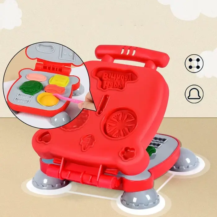 Jouet en argile de couleur 3D pour enfants, jeu de simulation, machine à crème glacée, Burger, nouilles, pâte à modeler, moule en argile/plastique