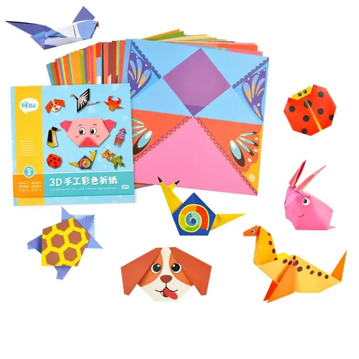 54 Pages Montessori jouets bricolage enfants artisanat jouet 3D dessin animé Animal Origami artisana
