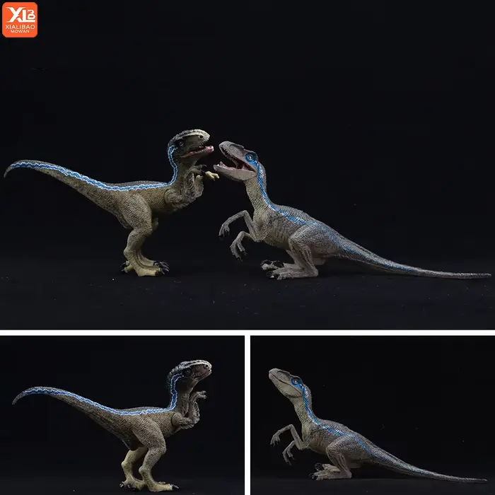 Ensemble de modèles de dinosaures Velociraptor de Simulation jurassique