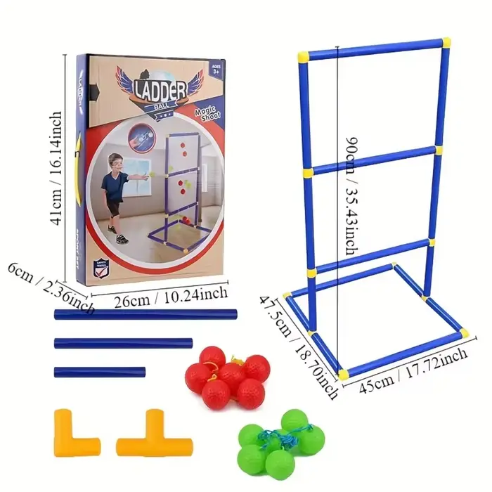 Ensemble de jeu de lancer d'échelle en plein air avec balles, jeu de lancer de balle, jouet de sport