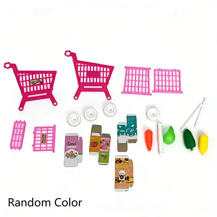 Jouets de chariot de courses simulés pour enfants, chariots de supermarché simulés, jouets interacti