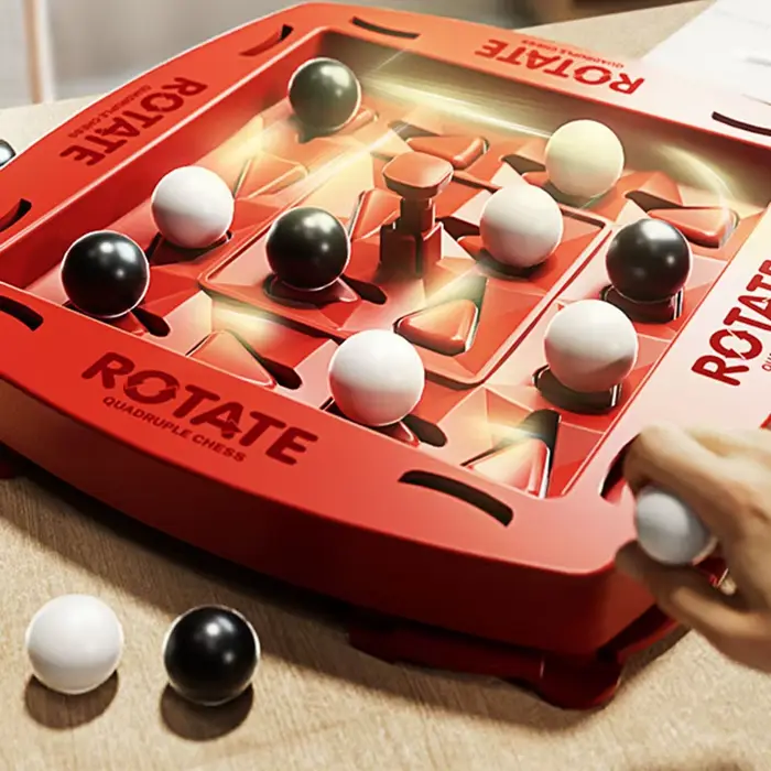 Jeu de piste d'échecs logique, jouet éducatif, jeu d'échecs sur piste, jeu quatre en une rangée, ensemble de jeu de société Puzzle amusant pour 2 joueurs