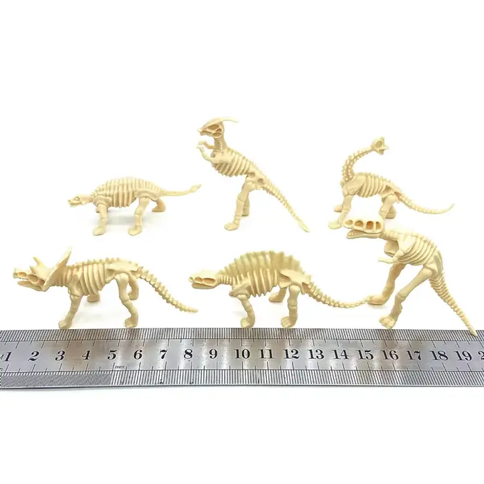12 pièces/ensemble dinosaures jurassiques squelette modèle archéologie tyrannosaure ptérosaure décor