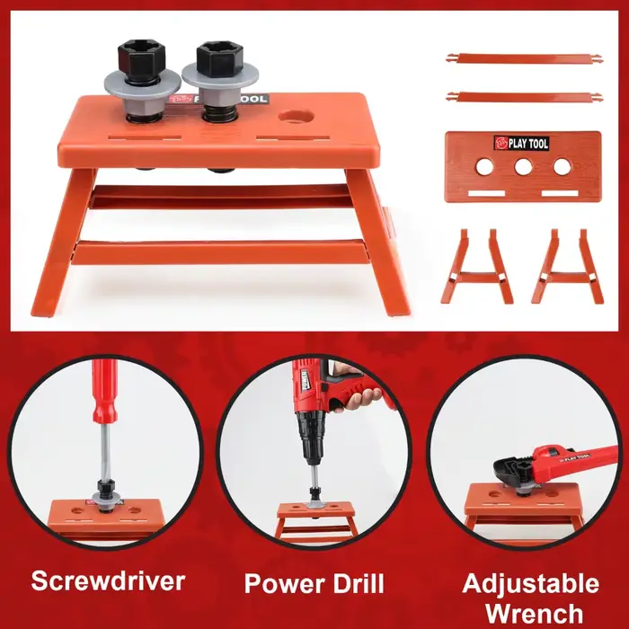 Ensemble d'outils pour enfants avec perceuse jouet électrique Kit de jouets de construction alimentés