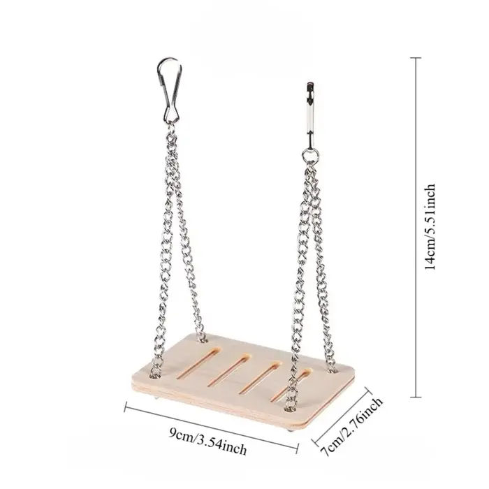 Jouet de balançoire en bois pour Hamster, pour petit animal de compagnie, écureuil, ours doré, cocho