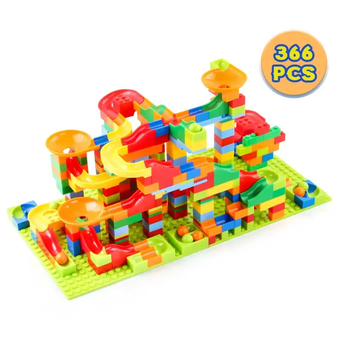 84-504 pièces blocs de course de course en marbre labyrinthe balle piste jouet Compatible blocs de c
