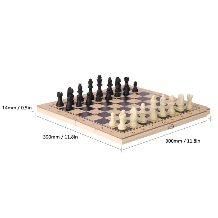 Jeu d'échecs portable en bois, jeu d'échecs international, jeu de divertissement, échiquier pliable, jeu familial