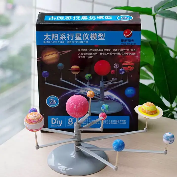 Kit de Modélisation de Système Solaire DIY 3D – Huit Planètes – Projet Scientifique Éducatif – Jouet d'Astronomie pour Enfants – Cadeau d'Apprentissage Spatial