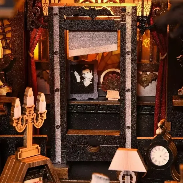 Figurine de bureau en bois bricolage à la main