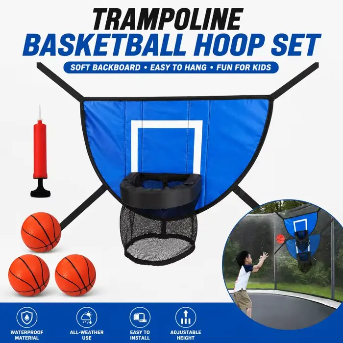 Ensemble de paniers de basket universels pour trampoline fitness pour exercices de la taille abdomen et bras musculaires en quatre couleurs