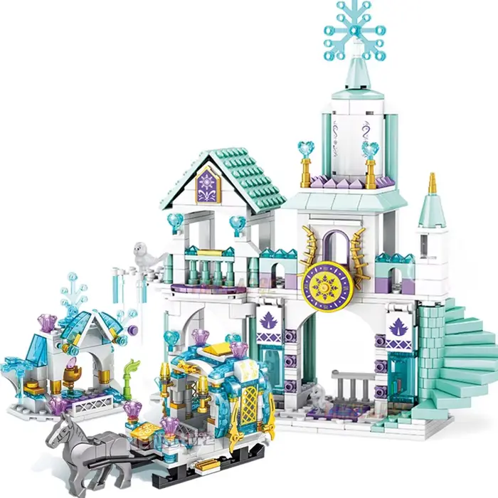 Bricolage filles châteaux maison chariots blocs de construction Kits briques modèle classique enfant