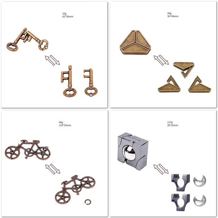 Serrure Puzzles classique IQ métal casse-tête magique déroutant