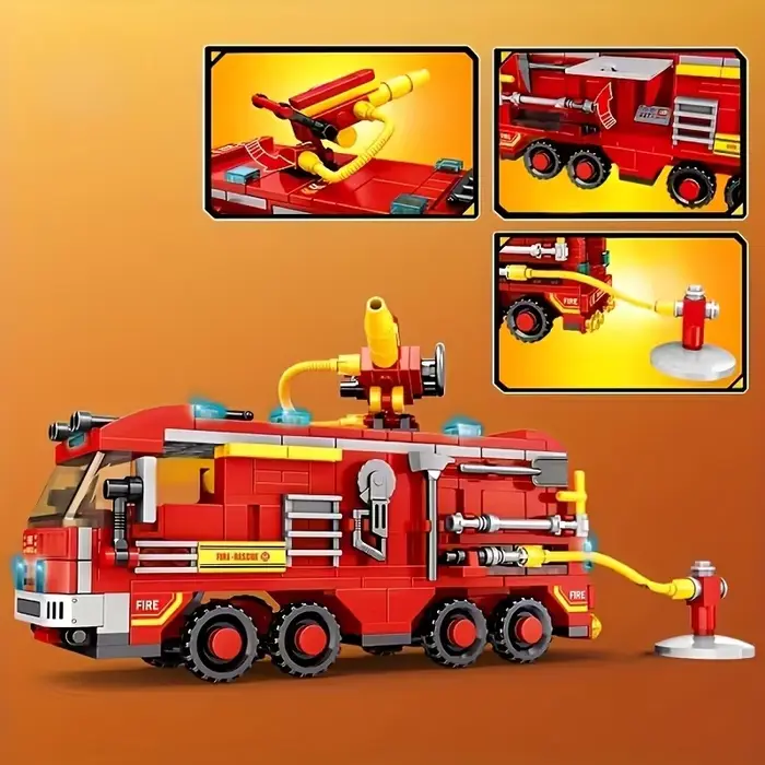 Ensemble de construction de caserne de pompiers | Jouet