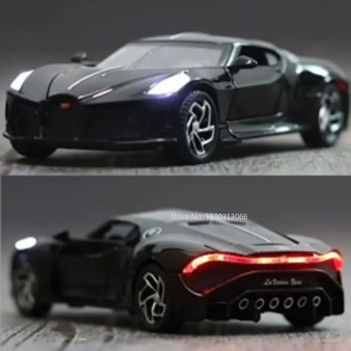 1:32 alliage échelle modèle de voiture jouets Bugatti La Voiture Noire alliage moulé sous pression S